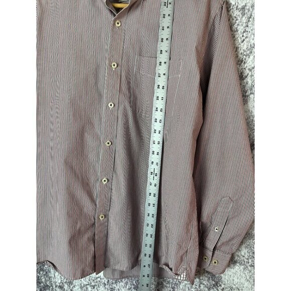 Van Heusen Originals Classic fit Pin striped button down Shirt Mens M 15-15.5 - Picture 6 of 11